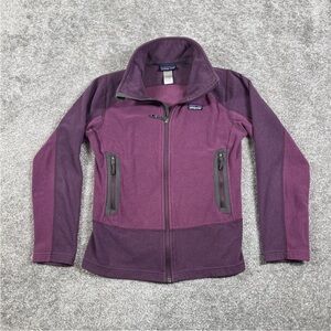 Patagonia Jacket Womens Small Emmilen Fleece Zip Up Hiking Colorblock Purple